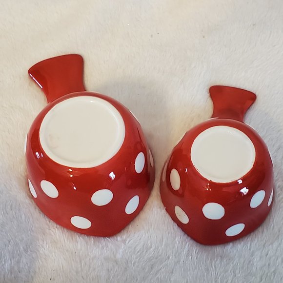 Graces Pantry Red Polka Dot Ceramic Measuring Cups - Picture 7 of 9